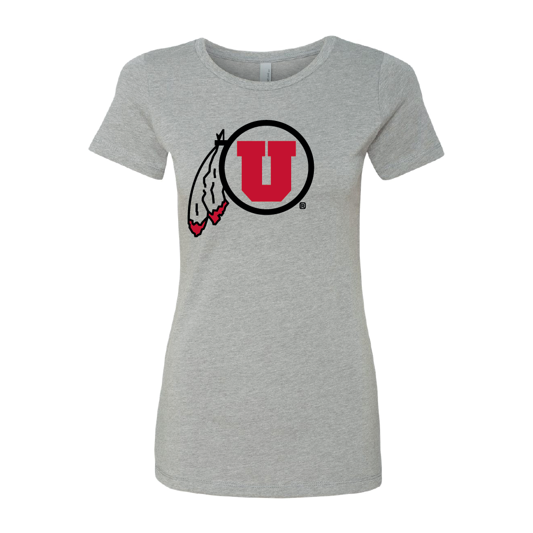 Circle and Feather Womens T-Shirt