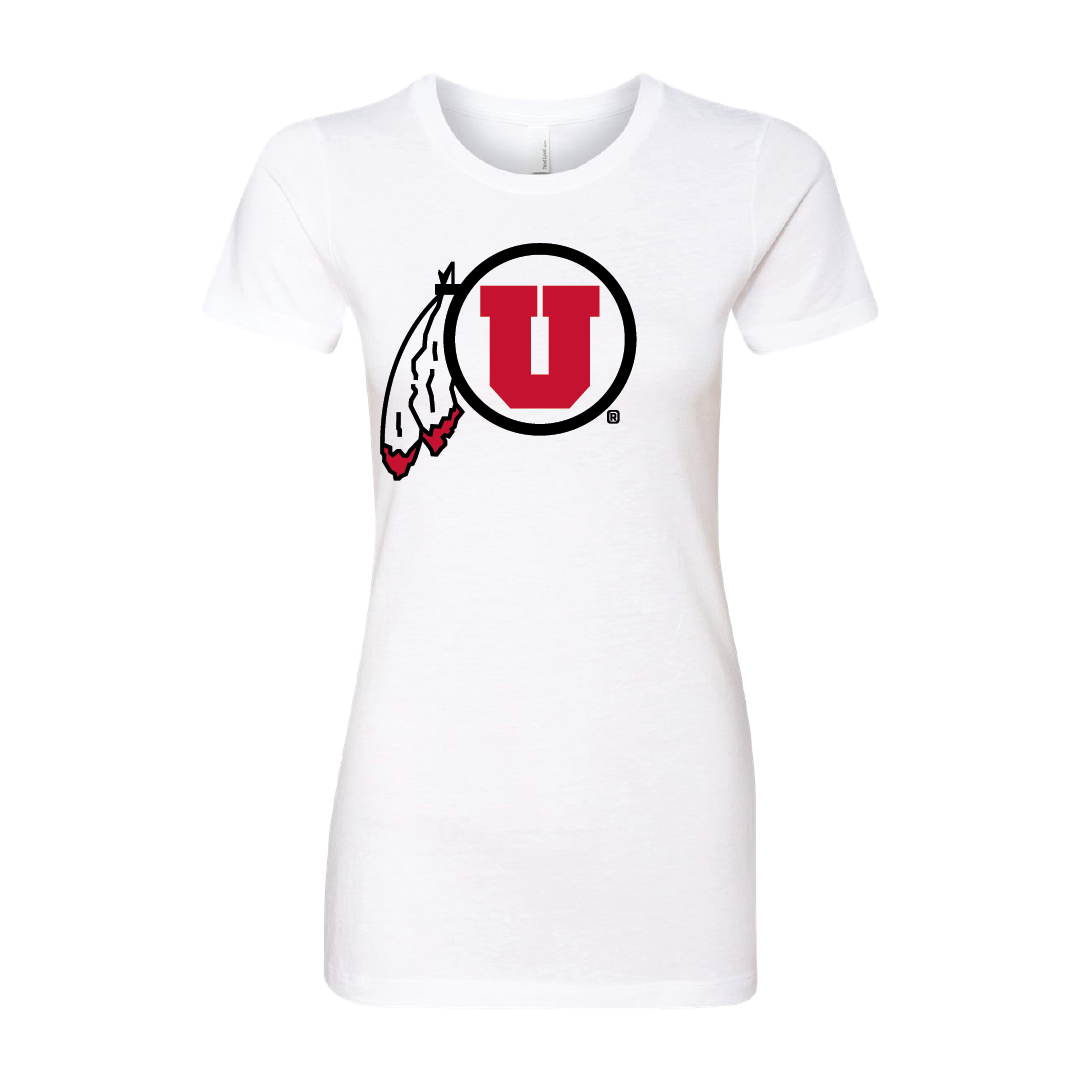Circle and Feather Womens T-Shirt