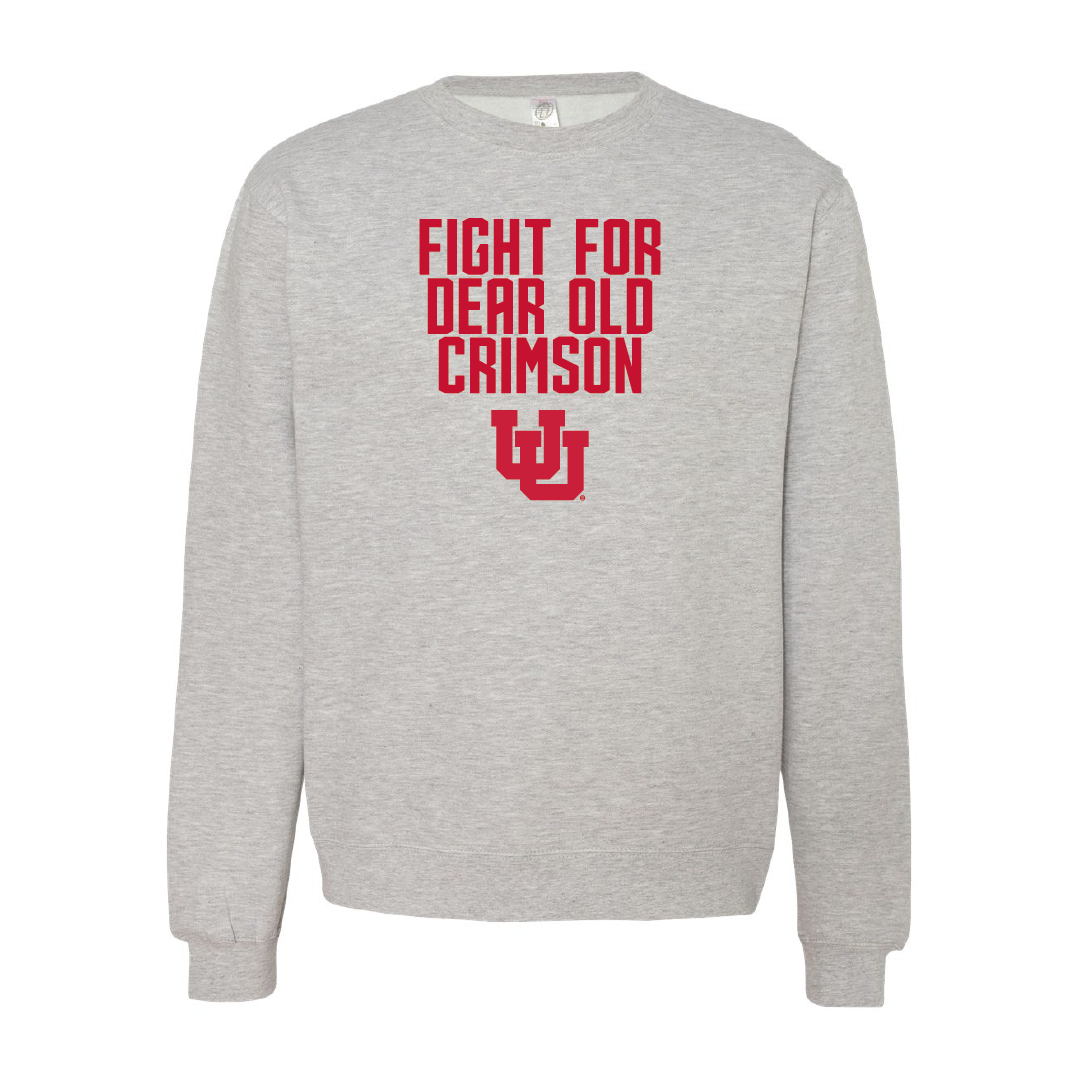 Dear Old Crimson Embroidered Crew Neck Sweatshirt
