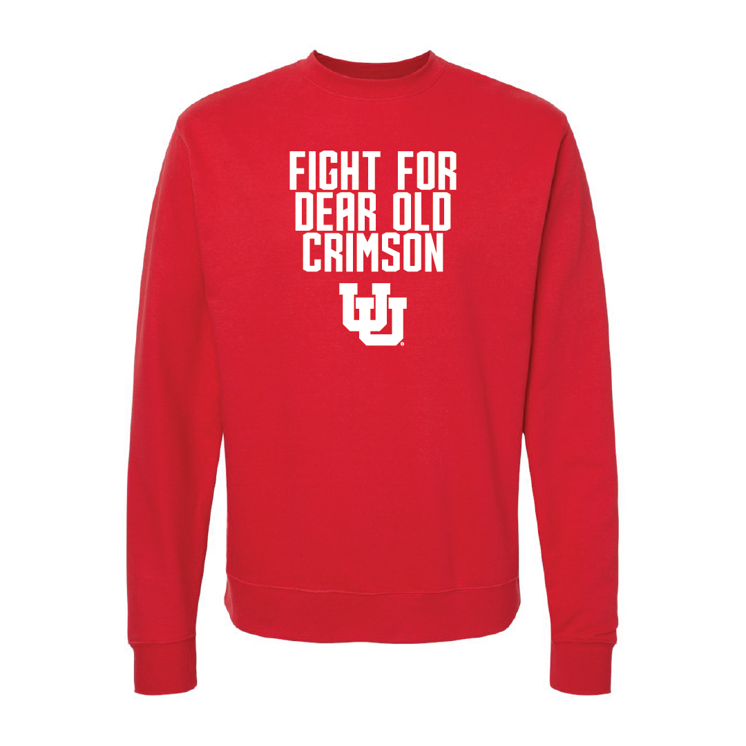 Dear Old Crimson Embroidered Crew Neck Sweatshirt