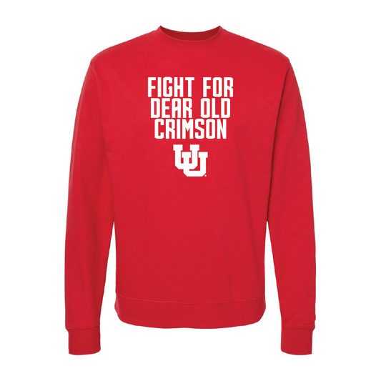 Dear Old Crimson Embroidered Crew Neck Sweatshirt