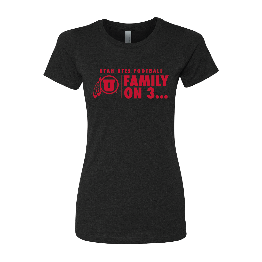 Family on 3 - Circle and Feather Womens T-Shirt