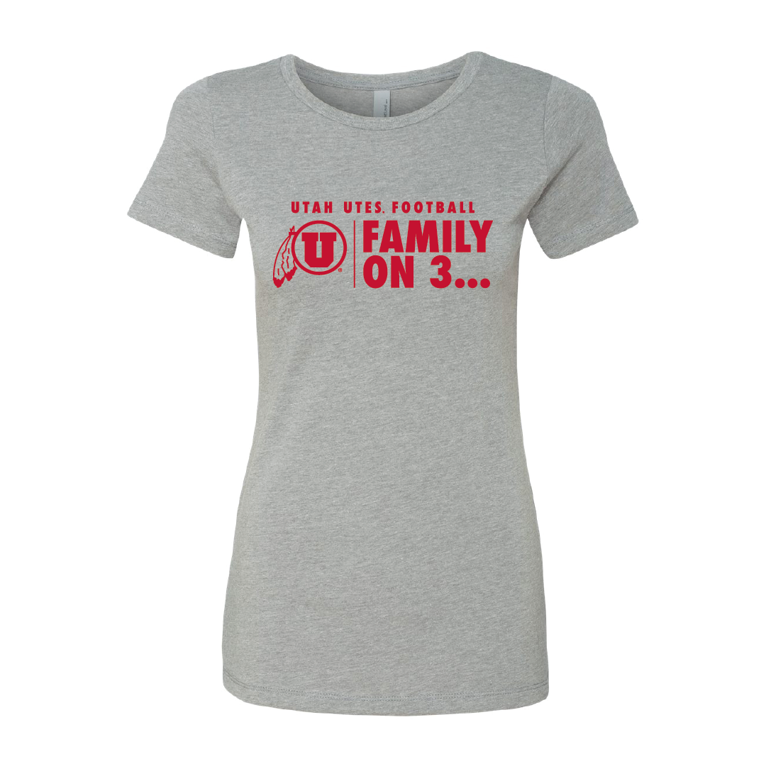 Family on 3 - Circle and Feather Womens T-Shirt