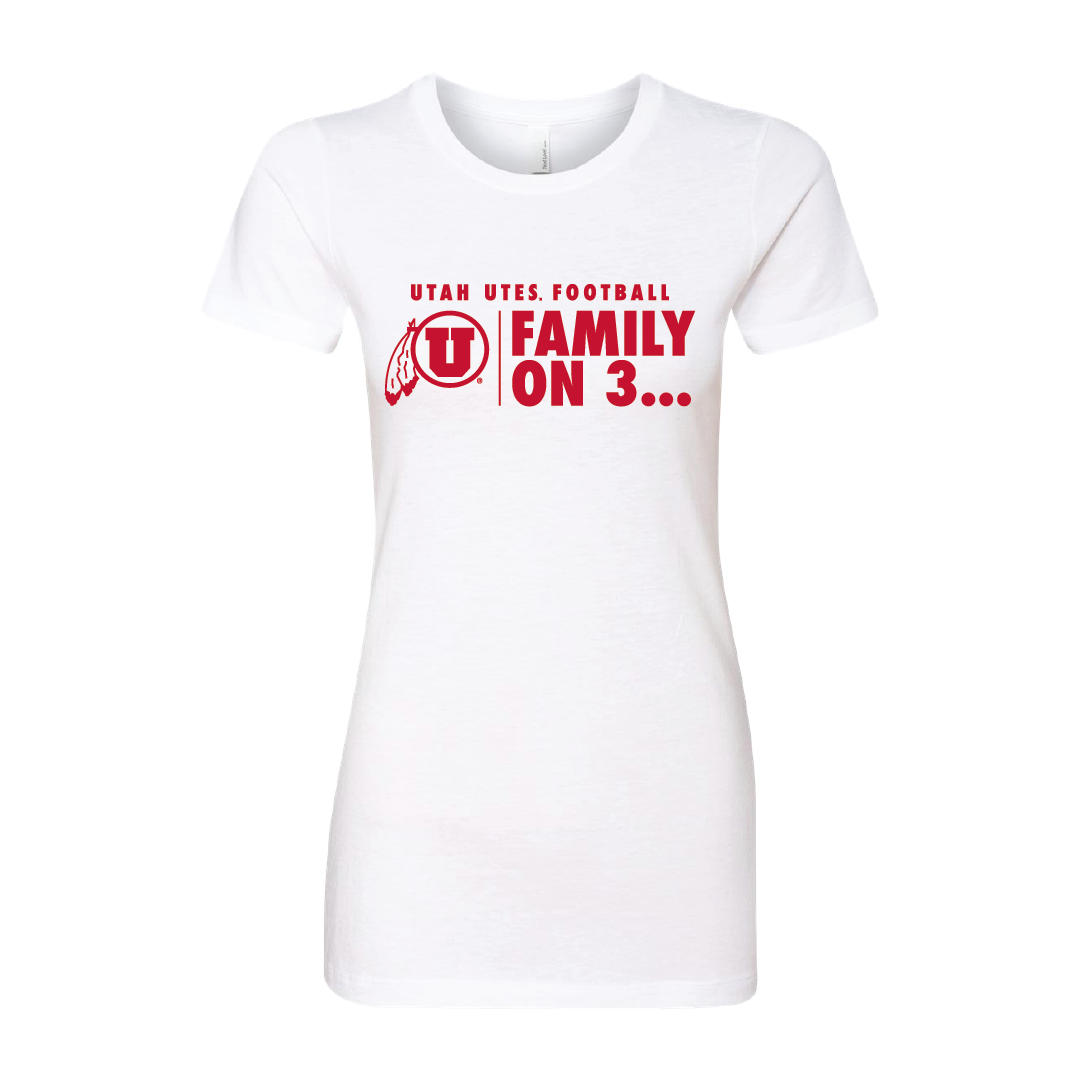 Family on 3 - Circle and Feather Womens T-Shirt
