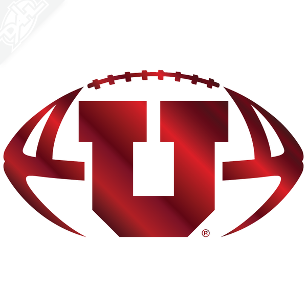 Block U Football Vinyl Decal