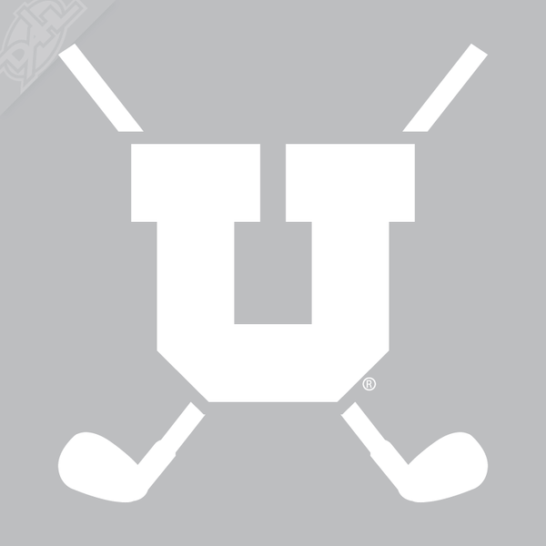 Golf Clubs - Block U Vinyl Decal