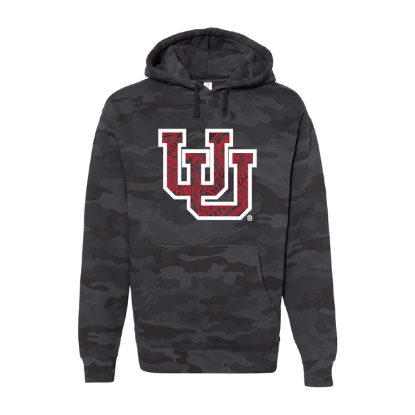 Interlocking UU - Poly Design  Embroidered Hoodie