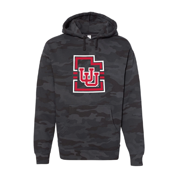 Interlocking UU - State W/Utah Stripe  Embroidered Hoodie