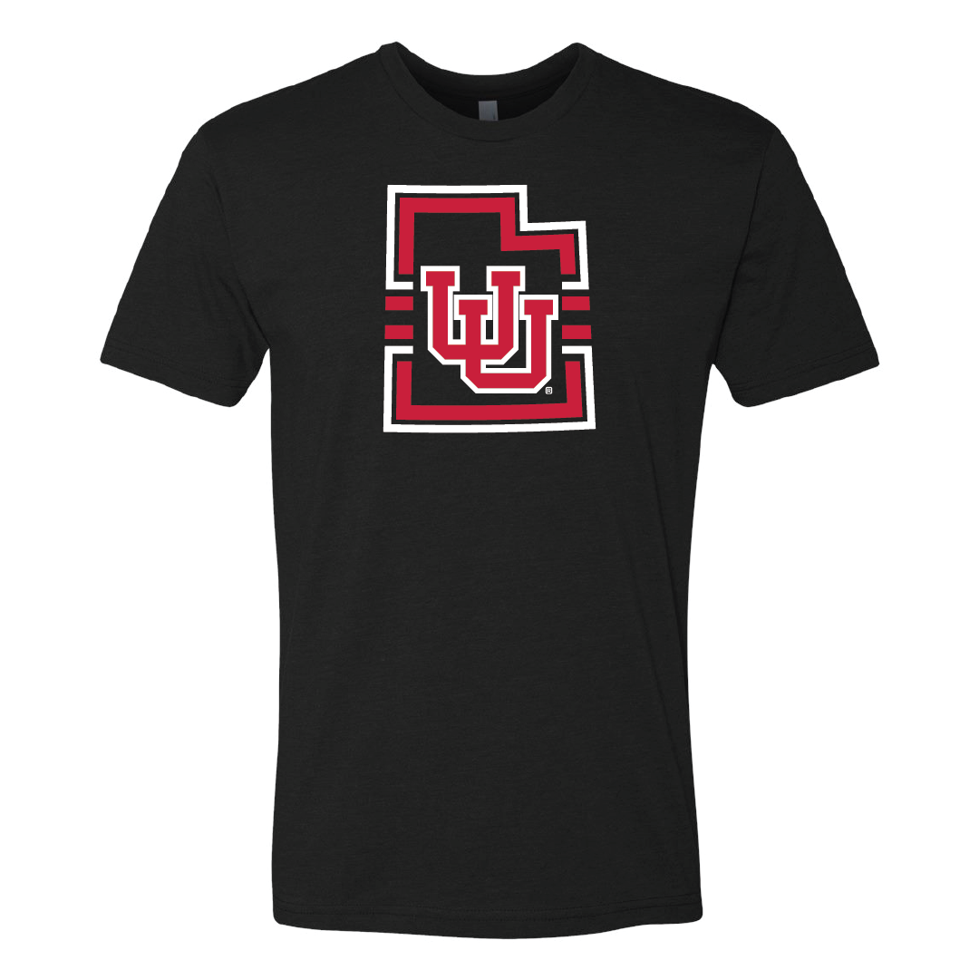 Interlocking UU - State W/Utah Stripe Mens T-Shirt