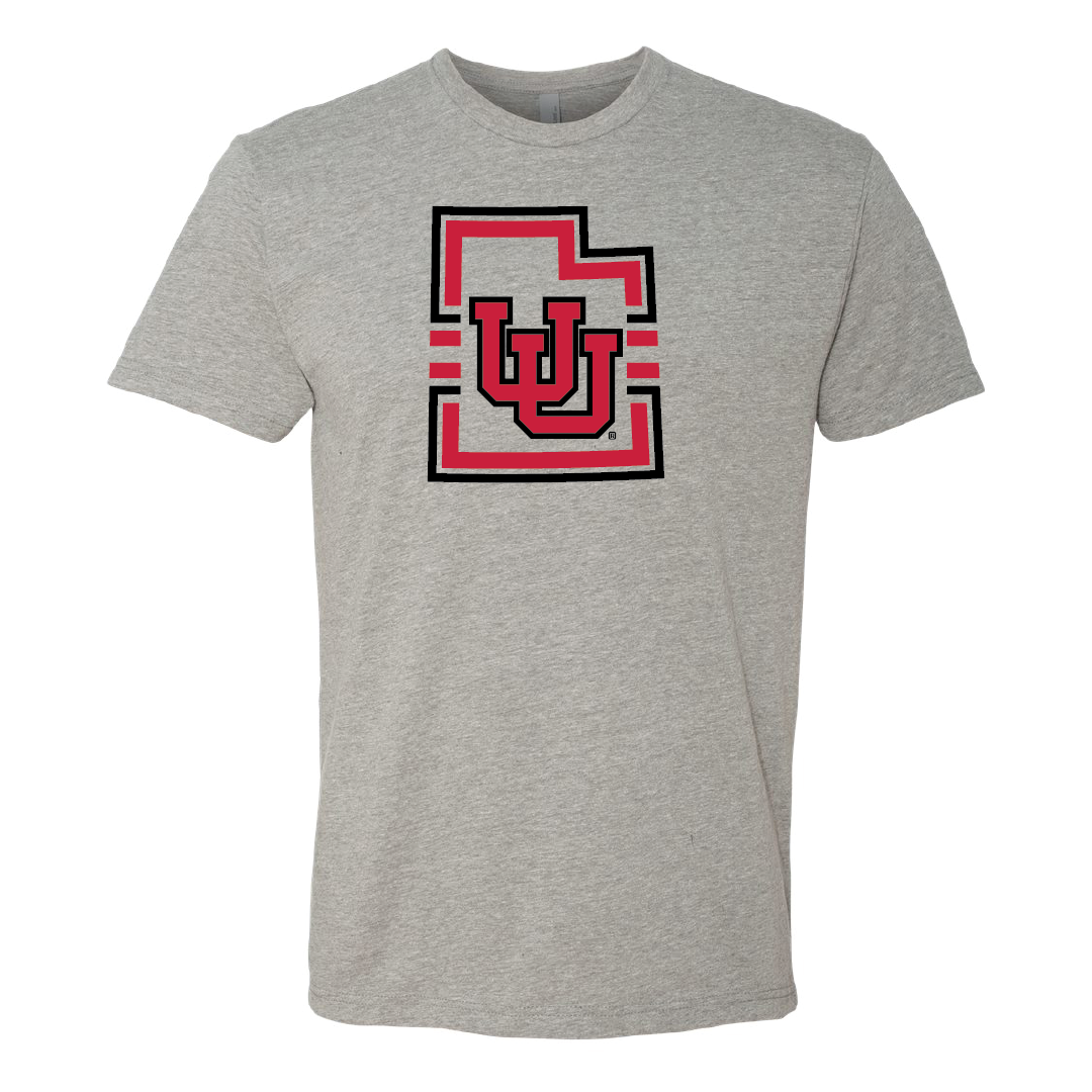 Interlocking UU - State W/Utah Stripe Mens T-Shirt