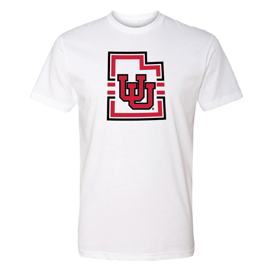 Interlocking UU - State W/Utah Stripe Mens T-Shirt