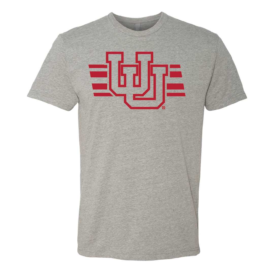 Interlocking UU - Utah Stripe - Singlecolor Mens T-Shirt