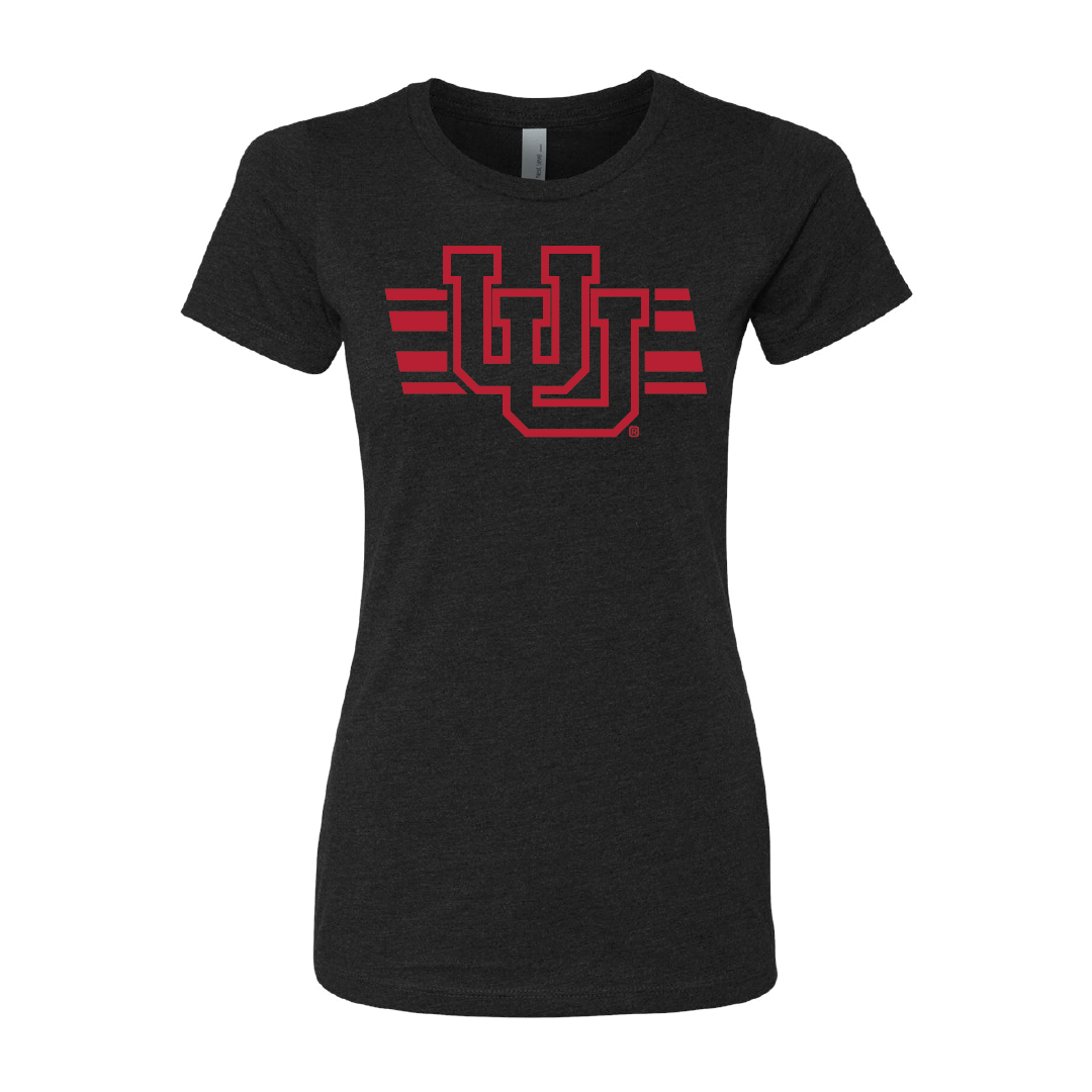 Interlocking UU - Utah Stripe - Singlecolor Womens T-Shirt