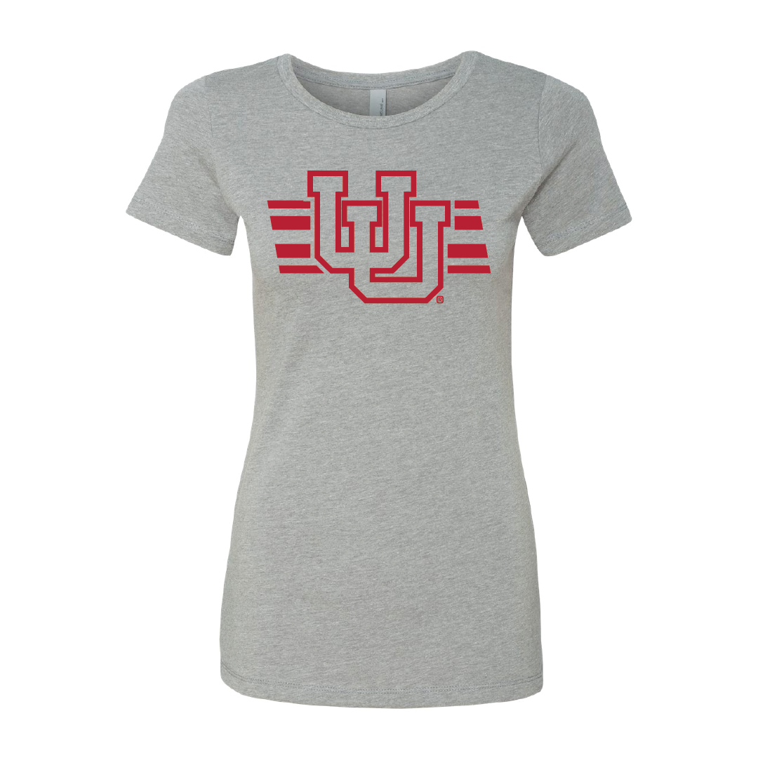 Interlocking UU - Utah Stripe - Singlecolor Womens T-Shirt