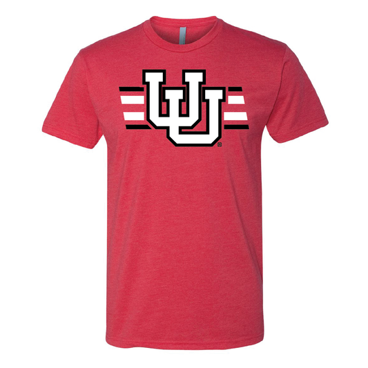 Interlocking UU - Utah Stripe Mens T-Shirt