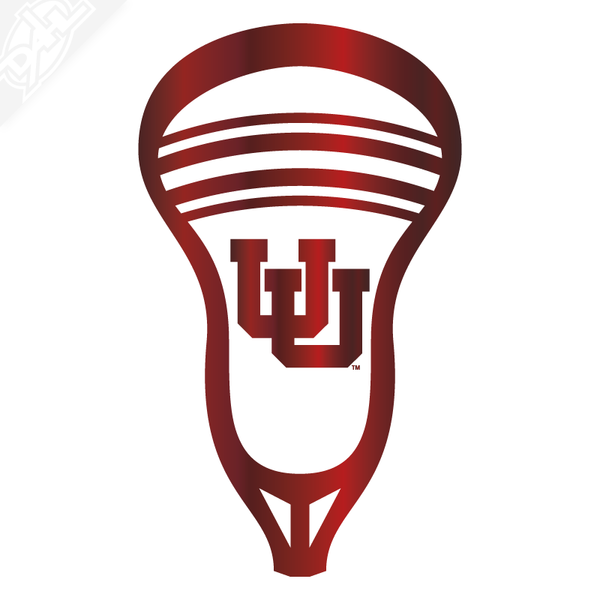 Interlocking UU Lacrosse Head Vinyl Decal