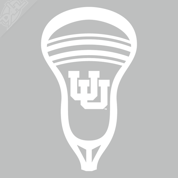 Interlocking UU Lacrosse Head Vinyl Decal