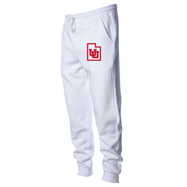 Men's Midweight Fleece White Joggers