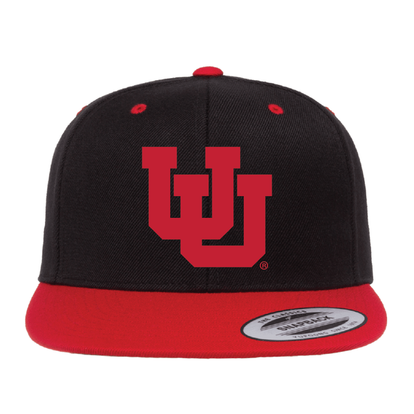 Black W/Red Bill Classic Flat Bill Snapback