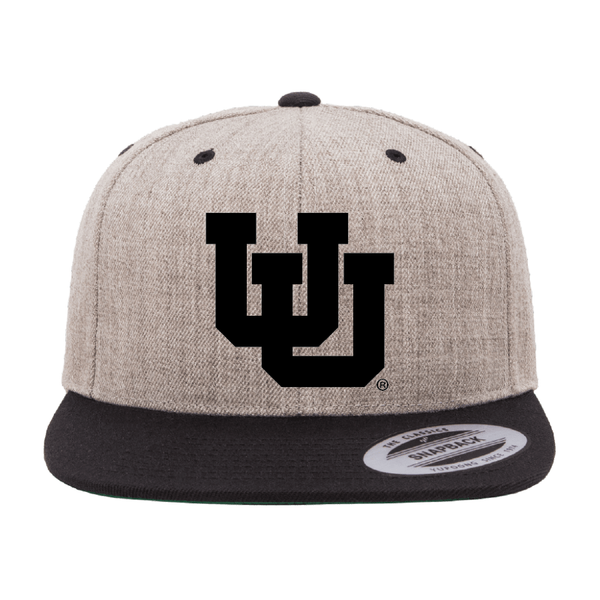 Heather Gray W/Black Bill Classic Flat Bill Snapback