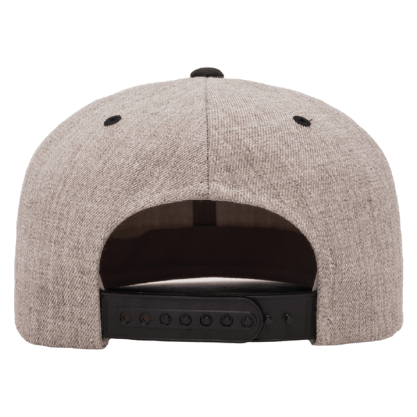 Heather Gray W/Black Bill Classic Flat Bill Snapback