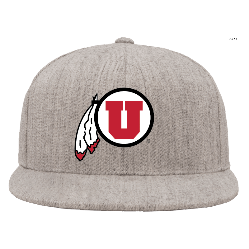 Heather Gray Flexfit Flat Bill