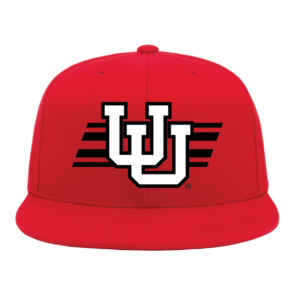 Red Classic Flat Bill Snapback