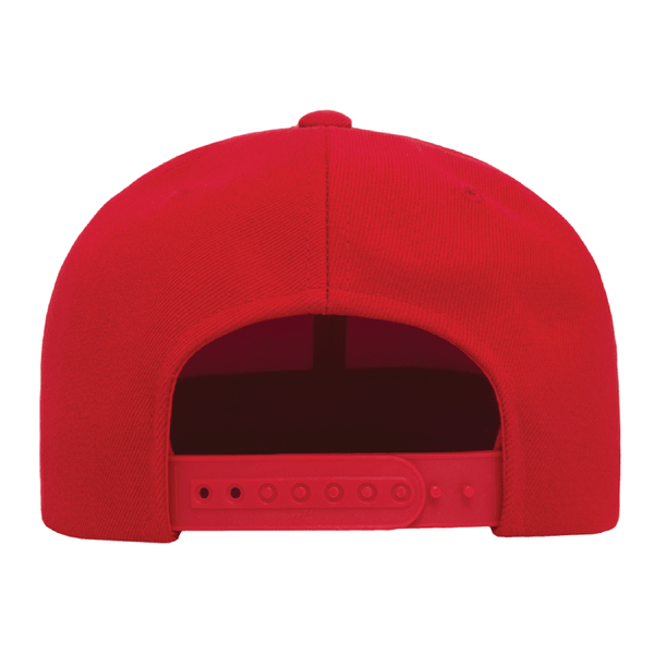 Red Classic Flat Bill Snapback