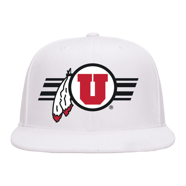 White Classic Flat Bill Snapback