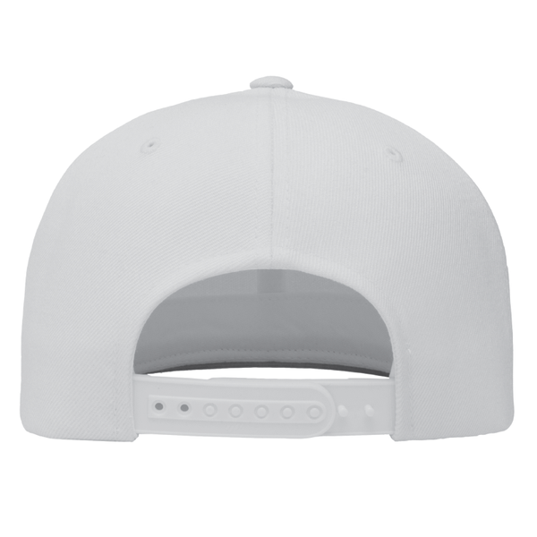 White Classic Flat Bill Snapback