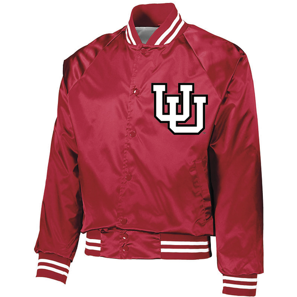 Red Satin Baseball Jacket