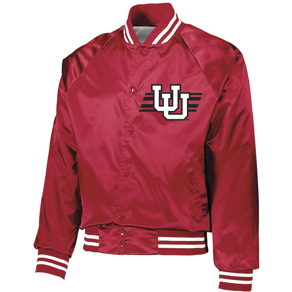 Red Satin Baseball Jacket