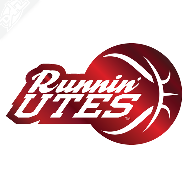 Runnin' Utes Ball Vinyl Decal