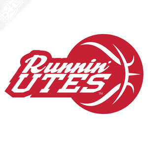 Runnin' Utes Ball Vinyl Decal