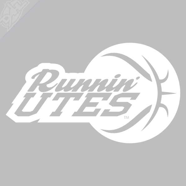 Runnin' Utes Ball Vinyl Decal