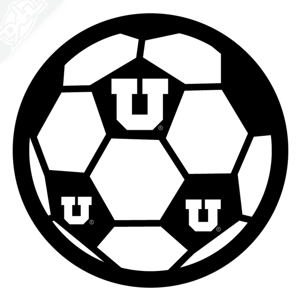 Block U Soccer Vinyl Decal