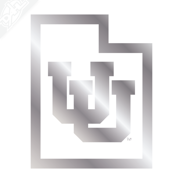 Interlocking UU State Outline - Vinyl Decal