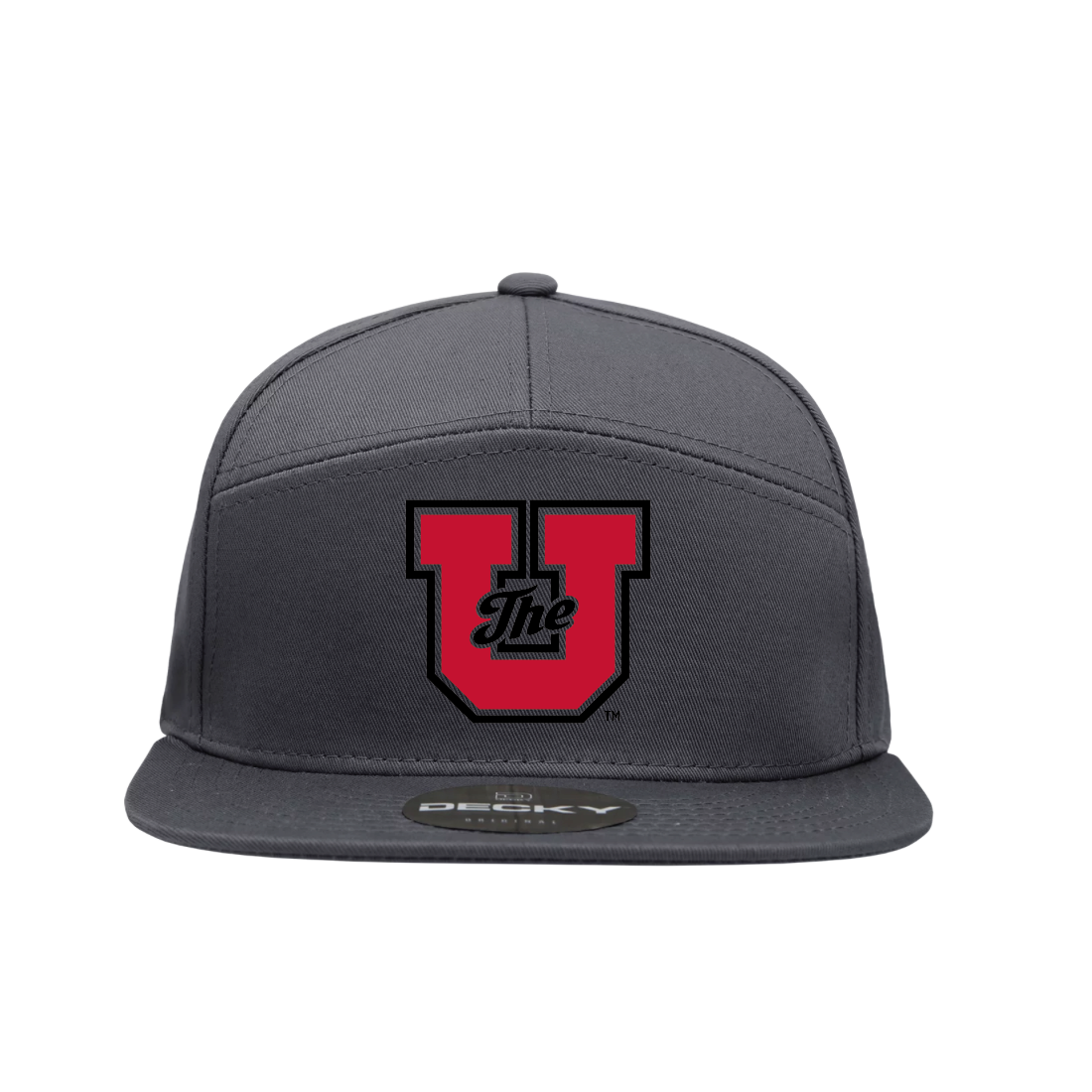 Gray 7 Panel  Snapback Hat