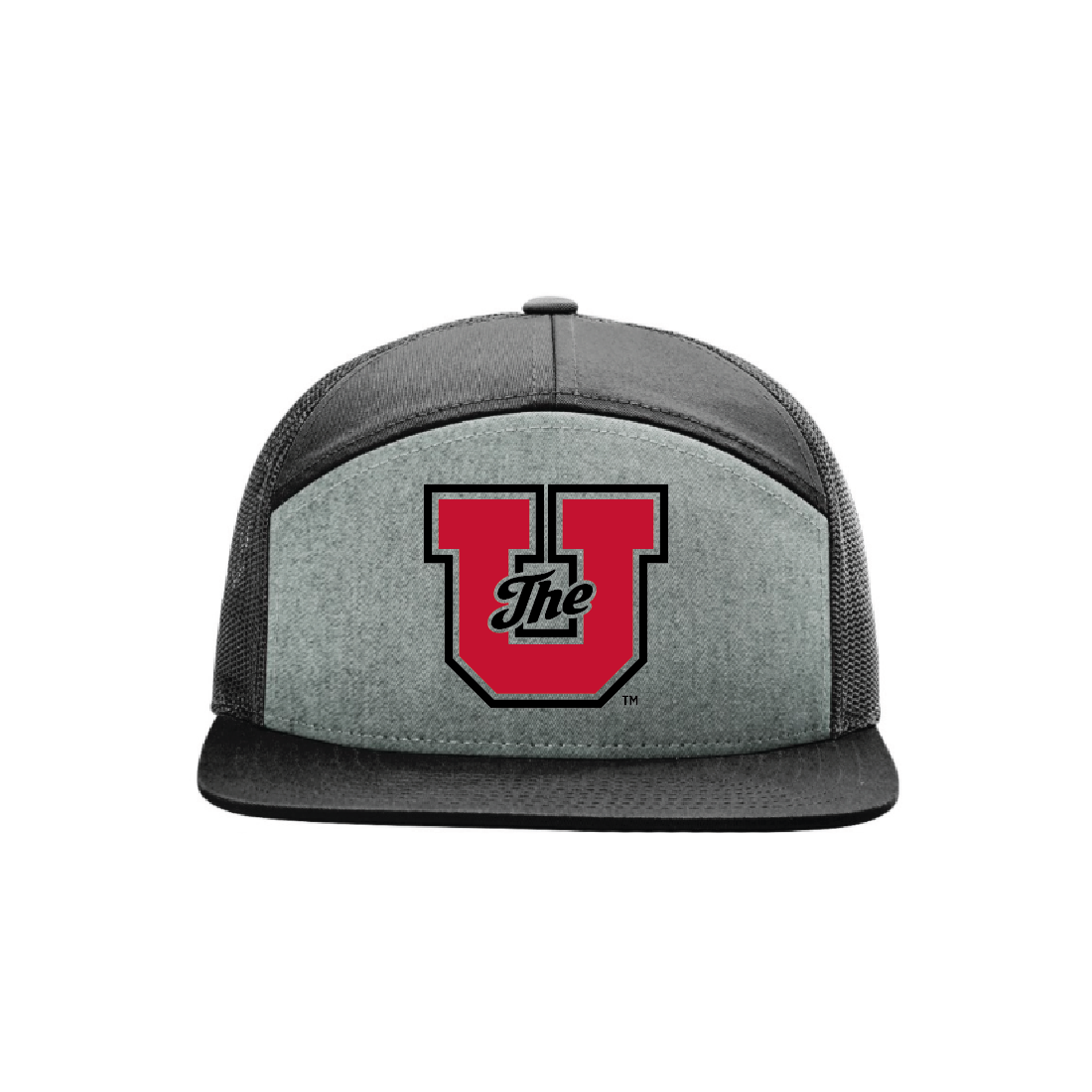 Heather Gray 7 Panel Trucker Hat
