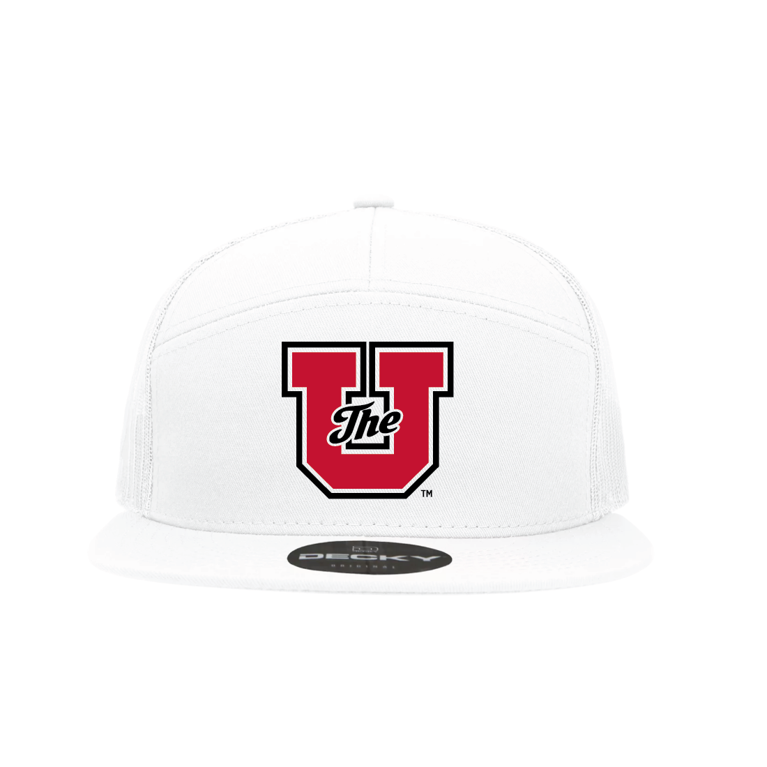 White 7 Panel Trucker Hat