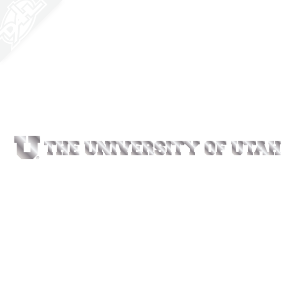 Small Circle and Feather University of Utah Vinyl Decal