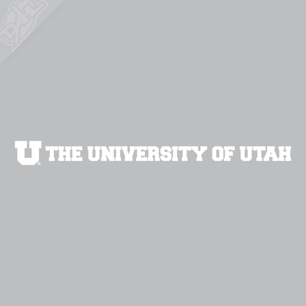 Small Circle and Feather University of Utah Vinyl Decal