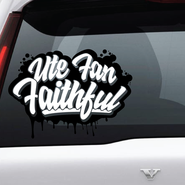 Utah Fan Faithful Drip 2 Color Vinyl Decal