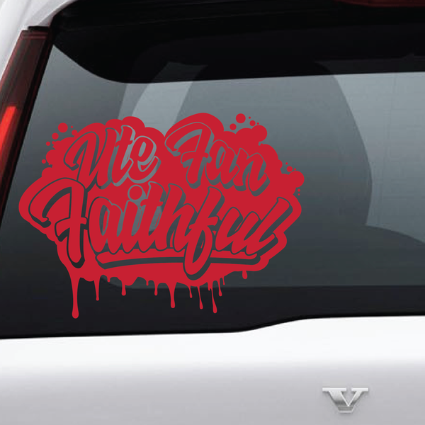 Utah Fan Faithful Drip Vinyl Decal