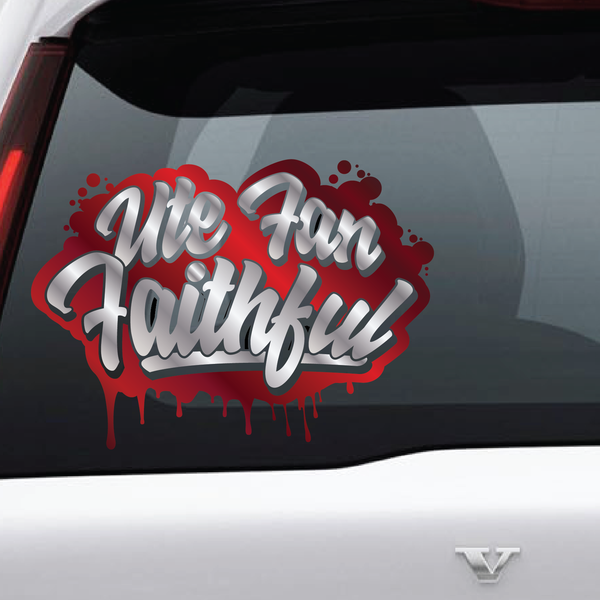 Utah Fan Faithful Drip 2 Color Vinyl Decal