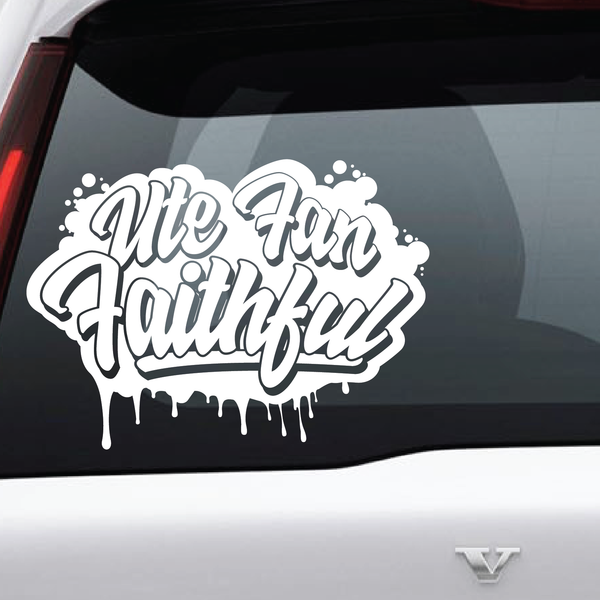 Utah Fan Faithful Drip Vinyl Decal