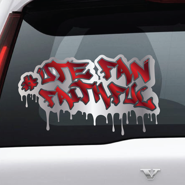 Utah Fan Faithful Graffiti 2 Color Vinyl Decal