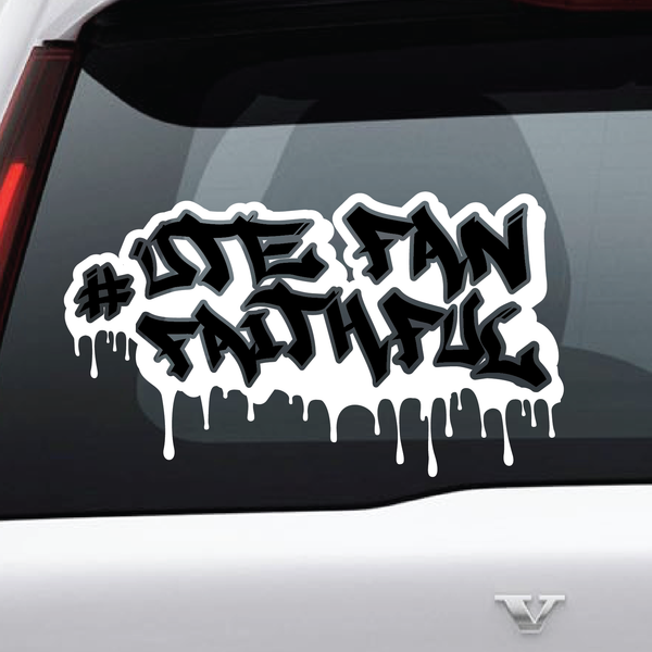 Utah Fan Faithful Graffiti 2 Color Vinyl Decal