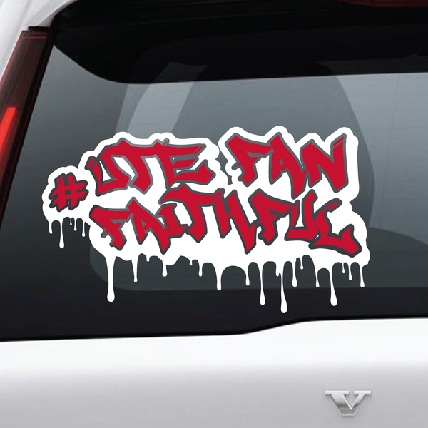 Utah Fan Faithful Graffiti 2 Color Vinyl Decal