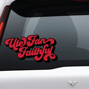 Utah Fan Faithful Script 2 Color Vinyl Decal